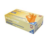 neoLab 1-0835 Boîte de 100 gants jetables en nitrile Orange Taille M