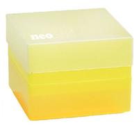 Neolab 2 1924 Boîte de rangement pour tube de 50 ml, 3 x 3 spots, Polypropylène, Jaune