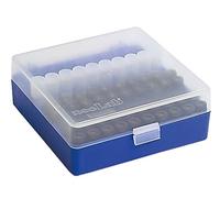 neoLab 2-1938 neoBox-100 Boîte de rangement empilable en polypropylène pour flacons jusqu'à 12 mm Bleu