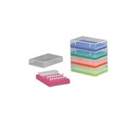 neolab 2-2603 Rack de rangement avec couvercle pour PCR/tubes, 96, des Neon/Rose, Polypropylène
