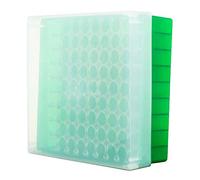 Neolab 2-2932 Neobox 81 Plus Boîte Cryo en Polypropylène, Longueur 133 mm x Largeur 133 mm x Hauteur 53 mm, Vert/Transparent