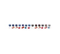 neoLab 7-0693 Lot de 100 capuchons à vis courts avec trou, ND9, PP, Agilent, Rubber/PTFE rouge, bleu