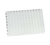 neoLab 7-5199 Lot de 50 plaques en polypropylène 96 Well PCR - Divisible en 8 bandes - Capacité : 0,2 ml - Transparent