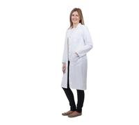 neoLab Blouse de laboratoire femme en tissu mixte coton-polyester, col à revers, blanche, taille 46