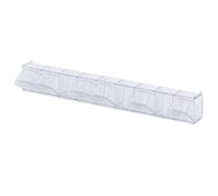neoLab coffret basculant en polycarbonate transparent, lot de 9 bacs, largeur 600 mm, empilable et resistant aux rayures