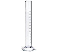NeoLab E-1267 Measuring Cylinder, Tall pattern, Hex Foot, Class B Borosilicate Glass, 250 ml