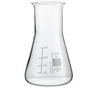 neoLab Lot de 10 fioles Erlenmeyer à col large de 250 ml, fabriquées en verre borosilicate Simax 3.3, avec remise de diplôme et remise de diplôme, fiole volumétrique résistante à la chaleur et aux