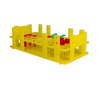 neoLab NeoLabLine 6-2605 Rack multifonction en polypropylène pour tubes de 50 mm de diamètre Jaune 16 mm