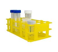 neoLab NeoLabLine 6-2607 Rack multifonction en polypropylène pour tubes 18 capacités, 30 mm de diamètre Jaune