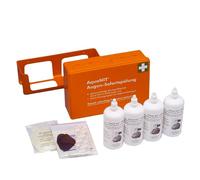 neoLab Solution de rinçage oculaire d'urgence stérile en coffret mural, 4 flacons de 250 ml