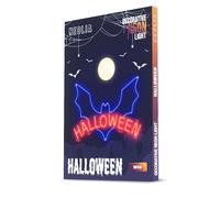 Neolia NNE17 veilleuse néon PLEXI LED HALLOWEEN enseigne lumineuse LED signe bleu-rouge