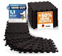 NEOLYMP tapis puzzle fitness en caoutchouc naturel - 8 dalles épaisses antidérapantes pour sol de sport, musculation, gym, home gym, garage, protection de sol, sol amortissant