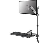 Newstar FPMA-D1330D4SILVER Support d'écran Plat pour Bureau - Supports d'écrans Plats pour Bureau (75 x 75 mm, 100 x 100 mm, 0-180°)