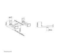 Neomounts AWL29-550BL1 Support mural pour vidéobar/barre de son - max 15 kg - universel