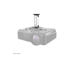 Neomounts BEAMER-C80 Support Plafond Projecteur Argent Acier, Charge Max 15kg, Pivot 360°, Rotation 360°, Inclinaison 0-30°, Hauteur Ajustable 13-20cm