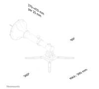 Support mural pour projecteur Neomounts BEAMER-W050SILVER inclinable, rotatif argent