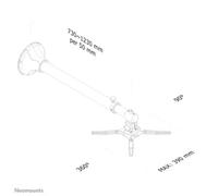 Support mural pour projecteur Neomounts BEAMER-W100SILVER inclinable, rotatif argent