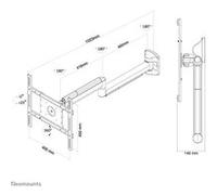 Neomounts by Newstar FPMA-HAW050 - Support - pour Écran LCD - médical - blanc - Taille d'écran : 10"-40" - montable sur mur Blanc G