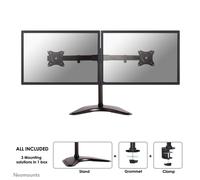 Neomounts NM-D335DBLACK x2 Support de table pour écran 25,4 cm (10\ ) - 68,6 cm (27\ ) inclinable, mobile noir