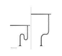 NEOMOUNTS Cable Spine Organizer for sit/stand desk frames magnet mounted black