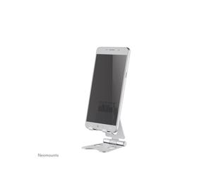 Neomounts DS10-150SL1 Support Smartphone Universel Aluminium Pliable inclinable 0-270° pour écrans jusqu'à 4.7" Largeur réglable 0-63mm Argent