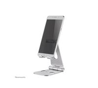 Neomounts DS10-160SL1 Support Smartphone Aluminium Pliable 7" Inclinaison 270° Réglage Hauteur/Largeur 76mm, Montage Bureau, Argent