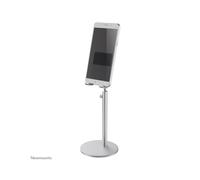 Neomounts DS10-200SL1 Support Smartphone Aluminium Argent, Hauteur 17-27.5cm, Inclinaison 0-180°, Pivot 360°, pour écrans jusqu'à 7", Largeur 0-105mm