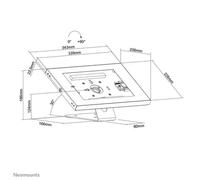 Neomounts DS15-630WH1 Support de bureau et mur pour tablette 9.7-11" - verrouillable