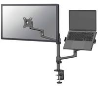 Support de bureau Neomounts DS20-425BL2 entièrement mobile - pour écrans 17-27" & ordinateurs portables 11,6-17,3" (inclinable, rotatif et pivotant), noir