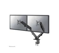 Neomounts DS70-700BL2 Support Bureau Double Écran 17-27" 7kg VESA 75x75/100x100 Fixation Pince, Hauteur Réglable Vérin Gaz, Inclinaison/Rotation