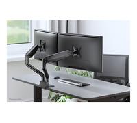 Neomounts DS70S-950BL2 Support Double Écran 17-35" VESA 75x75/100x100, Poids Max 18kg, Ressort à Gaz, Rotation 360°, Inclinaison +/-90°, Topfix