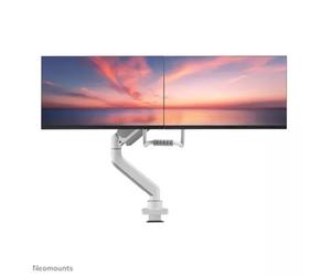 Neomounts DS75-450WH2 Bras pour écran 17-32'' Bras double pour écran à ressort à gaz pour deux écrans de 17 à 32 pouces, idéal pour mettre en place