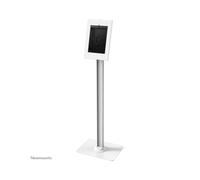Neomounts FL15-650WH1 Support Sol Tablette 9.7-11" Acier Blanc, Inclinaison 0-75°, Rotation 90°, Verrou Antivol, VESA 75x75mm, H 1260mm