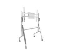 Neomounts FL50-525WH1 Support au sol mobile pour écran 55-86" - étagère multimédia incluse - installation rapide - TÜV