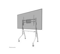 Neomounts FL50-525WH1 Support Sol Mobile Écran 55-86" VESA max 900x600, Hauteur 106-136cm, Charge 76kg, Tablette 10kg, 4 Roues, Blanc