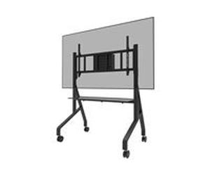Neomounts FL50-575BL1 Support au sol mobile pour écran 65-110" - étagère multimédia incluse - installation rapide - TÜV