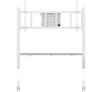 Neomounts Support au sol mobile FL50-575WH1 pour écran 65-110" étagère multimédia incluse TÜV