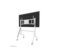 Neomounts Support au sol mobile FL50-575WH1 pour écran 65-110" étagère multimédia incluse TÜV