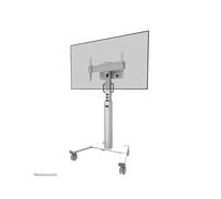 Neomounts FL50S-825WH1 Support Sol Mobile Écran 37-75" 70kg VESA 600x400 Réglage Hauteur 104-157cm avec Compartiment et Roues 10cm