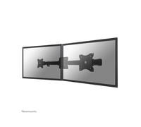 Neomounts FPMA-CB100BLACK Support Mural Double Écran 10-27" VESA 75x75/100x100, Inclinaison -45/+45°, Pivot 30°, Rotation 360°, Acier, Noir, 10kg max par écran.