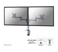 Neomounts Support de bureau pour 2 moniteurs FPMA-D1330DSILVER - réglable, inclinable, à fixer