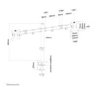 NewStar Flat Screen Desk Mount clamp/Grommet 10-32inch Black, FPMA-D550DBLACK