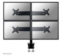 Neomounts FPMA-D700D4 - Kit de montage - pleine action - pour 4 écrans LCD - noir - Taille d'écran : 19"-30" - pinces montables, montrable sur bureau Noir G