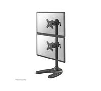 Neomounts FPMA-D700DDV Support Bureau Double Écran 10-27" VESA 75x75/100x100, Inclinaison 180°, Rotation 360°, Pivot 180°, Hauteur 700mm, Noir