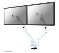 Neomounts FPMA-D750DWHITE2 Support d'écran à fixer 10-32' - ressort à gaz - Topfix - arrêt 180°, Collier de serrage/ passe-fil, 8 kg, 25,4 cm (10'), 8