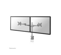 Neomounts FPMA-D935D Support Bureau Double Écran 14-27" VESA 75x75/100x100 Pince Aluminium Argent Inclinaison 180° Rotation 360° Hauteur 50cm Gestion câbles