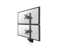 Neomounts par Newstar FPMA-D960DVPLUS - Kit de Montage - pour 2 écrans LCD - Noir - Taille d'écran : 17"-49" - montable sur Pince, montable sur Bureau
