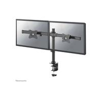 Neomounts FPMA-DCB100DBLACK Support Bureau Double Écran 10-27" VESA 75x75/100x100, Inclinaison +/-45°, Pivot 30°, Rotation 360°, Hauteur 45cm, Max 10kg/écran