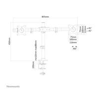 Neomounts FPMA-DCB100DBLACK Support d'écran à fixer 10-27"