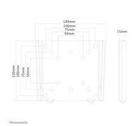 Neomounts FPMA-W25BLACK Support pour écran mural 10-30" - ultra-plat